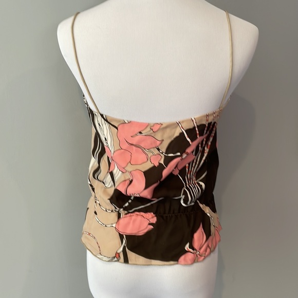 Vintage Jcrew art deco floral tank top - size 2 - Picture 3 of 6